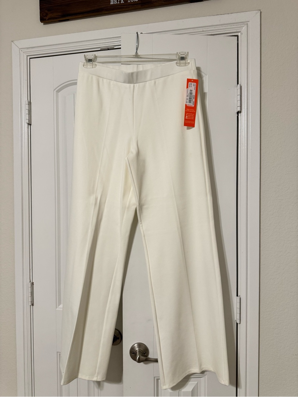 Jude Connally Cream Wide-Leg Pull-On Trousers